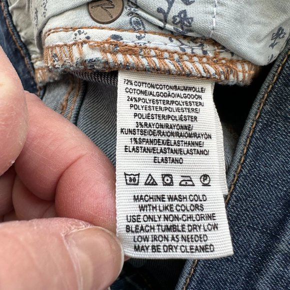 NWT Free People Jeans Sunny Skinny Ankle Raw Hem Boho Distressed Sz 24 #OB901605 - Picture 5 of 10